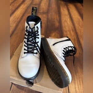 Dr. Martens White Zavala J Kid’s Combat Boots